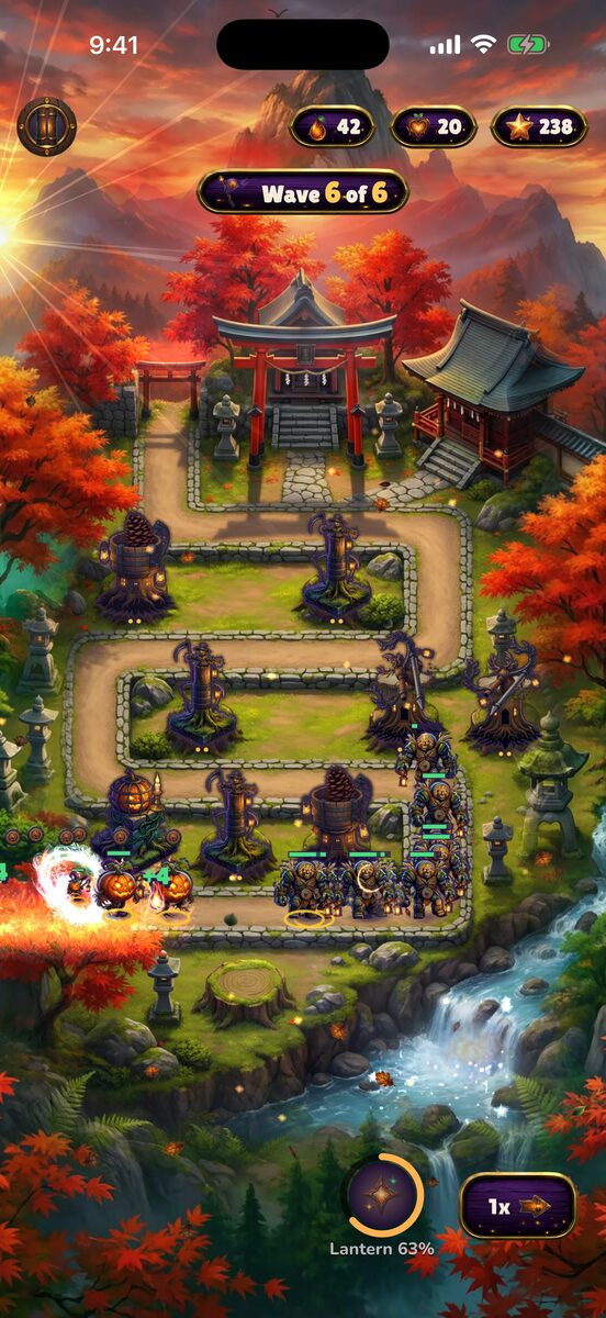 Harvest Hollow foes on the Maple Mountain Shrine map